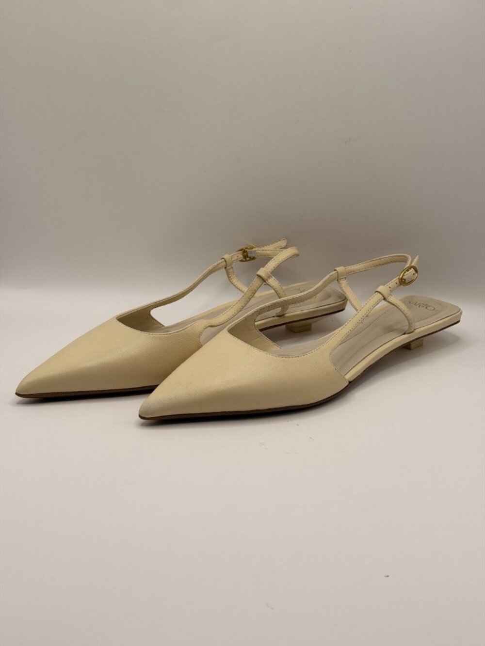 SARTO BY FRANCO SARTO Pheby Slingback Pointed Toe Flat In Ivory White Sz 7.5 M